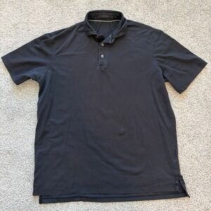 Greyson Polo Shirt Mens Medium Charcoal Gray Golf Short Sleeve Preppy Athleisure